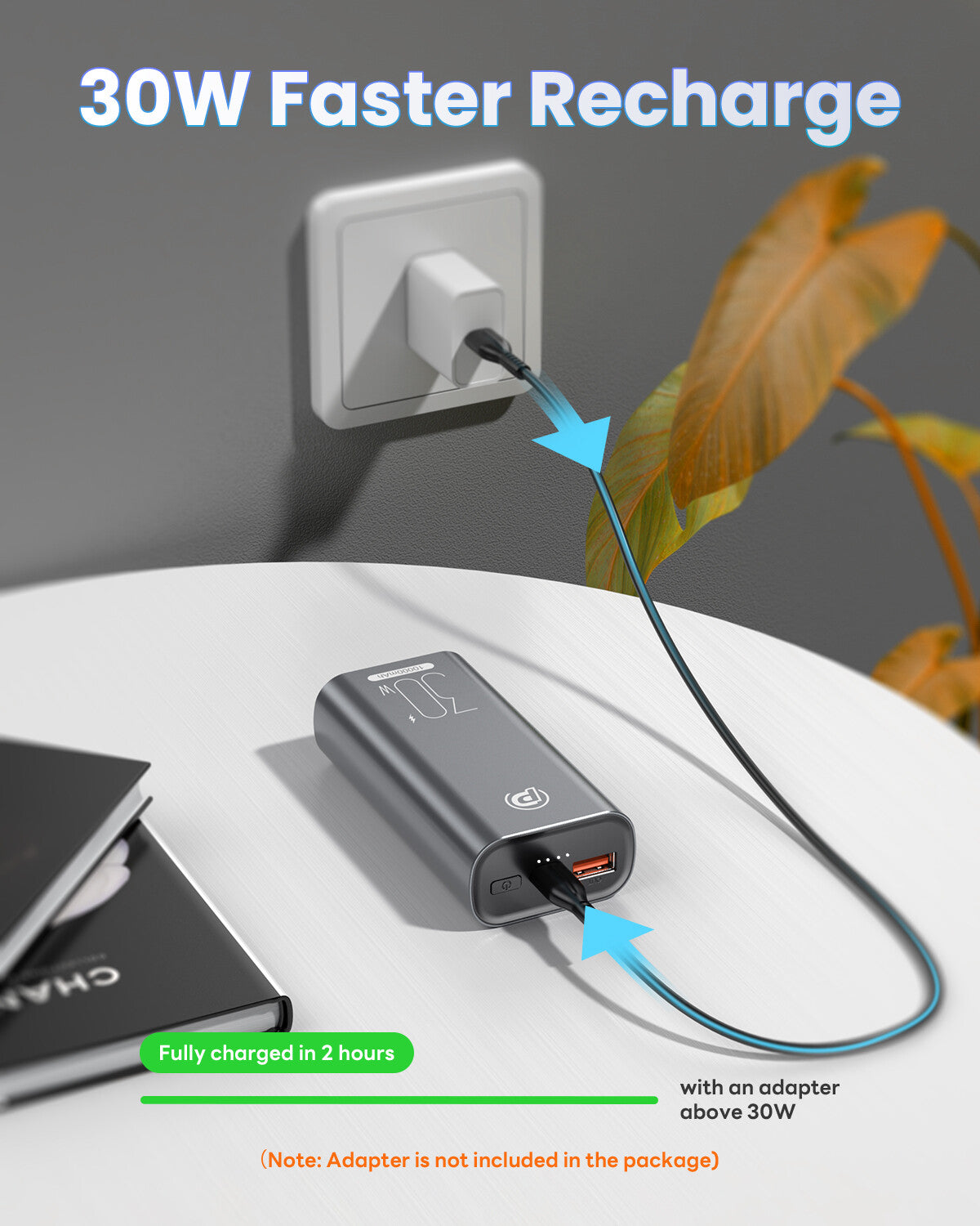 POWERΛDD PRO Portable Charger 30W Power Bank 10000mAh