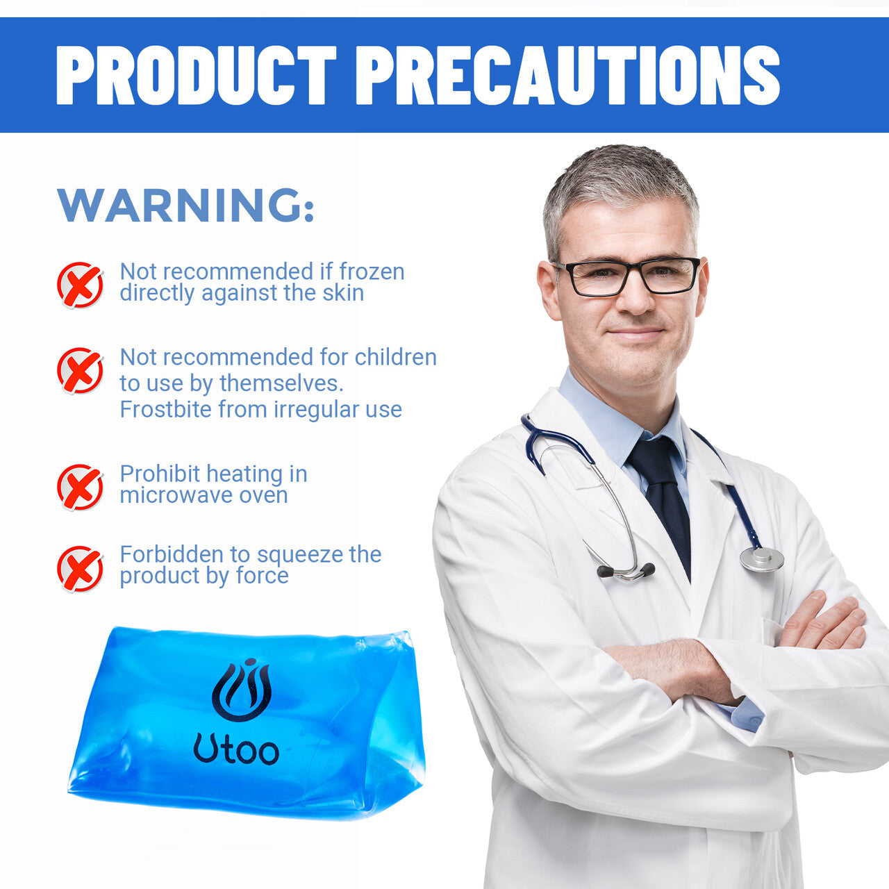 Utoo Finger and Toe Cold Gel Ice Pack