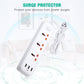 Power Strip Surge Protector Extender with 3 USB Ports 3 Outlet Plugs 1.2M Cord