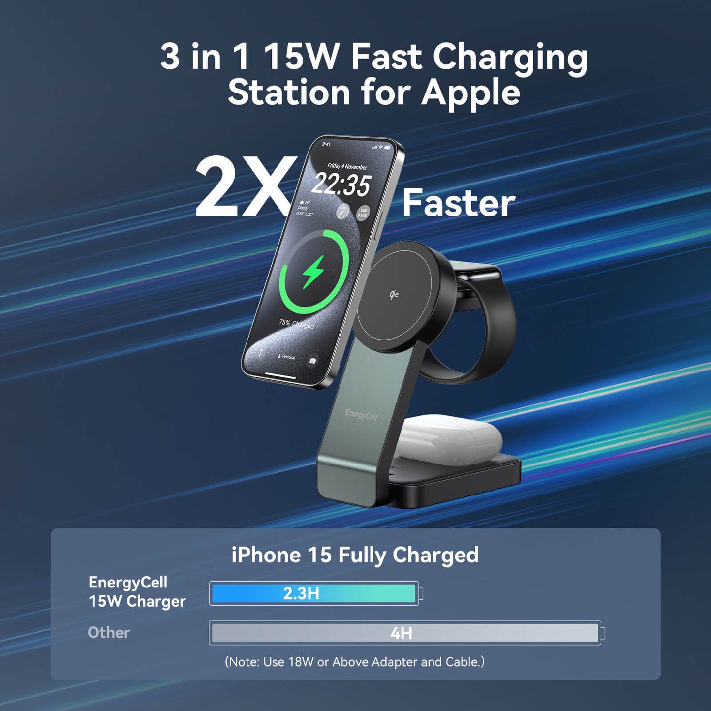 Qi2 3-in-1 Wireless Charging Station for Apple Devices