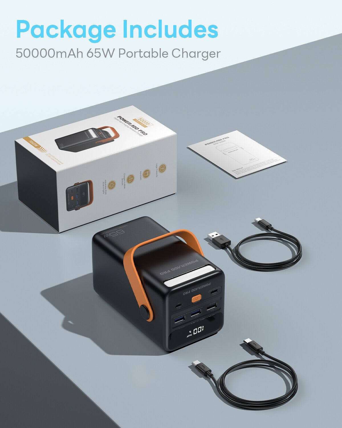 POWERΛDD PRO Power Bank 50000mAh – Poweradd