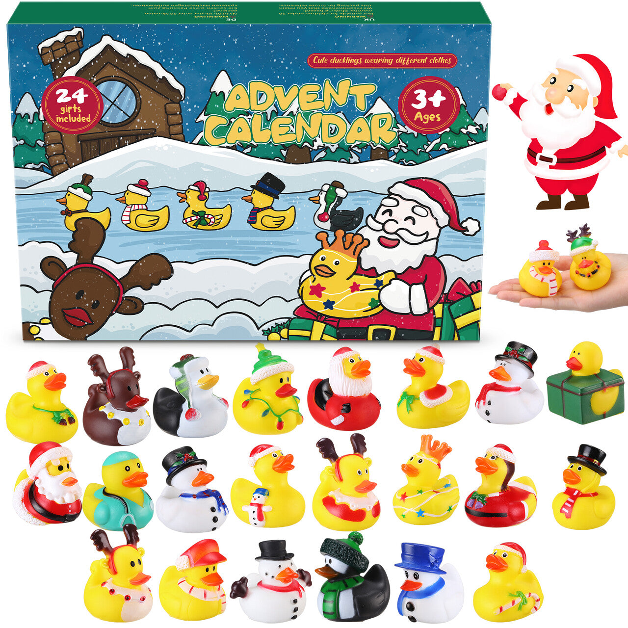 【Christmas sale】24 Days of Christmas Rubber Duck Set
