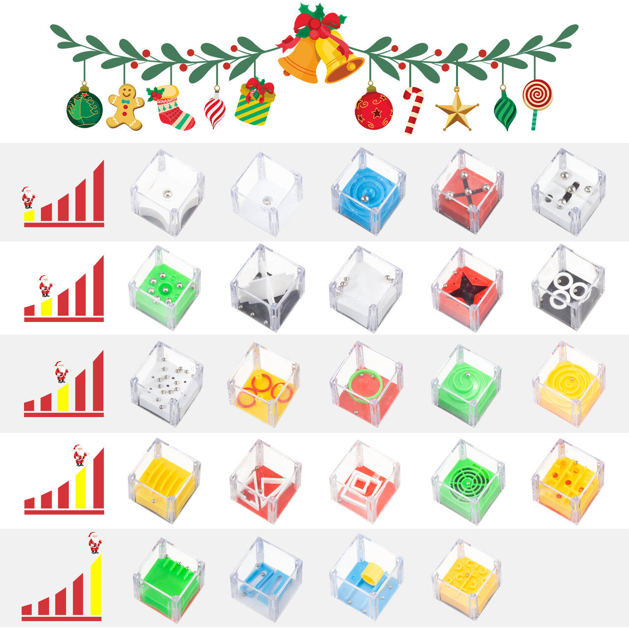 【Christmas sale】24 Days of Christmas Balance Maze Challenge Kit