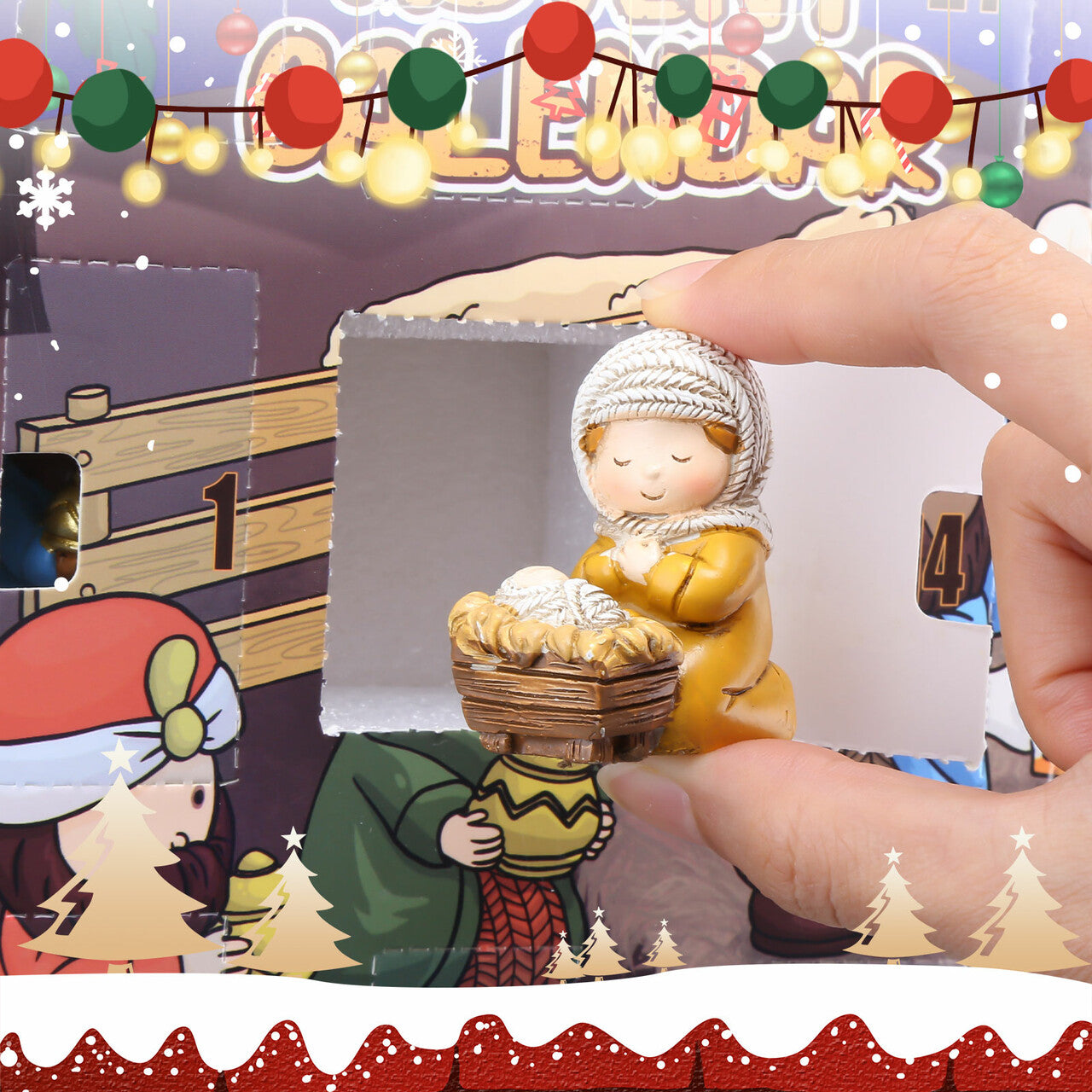 【Christmas sale】24 Days of Christmas Nativity Scene Set