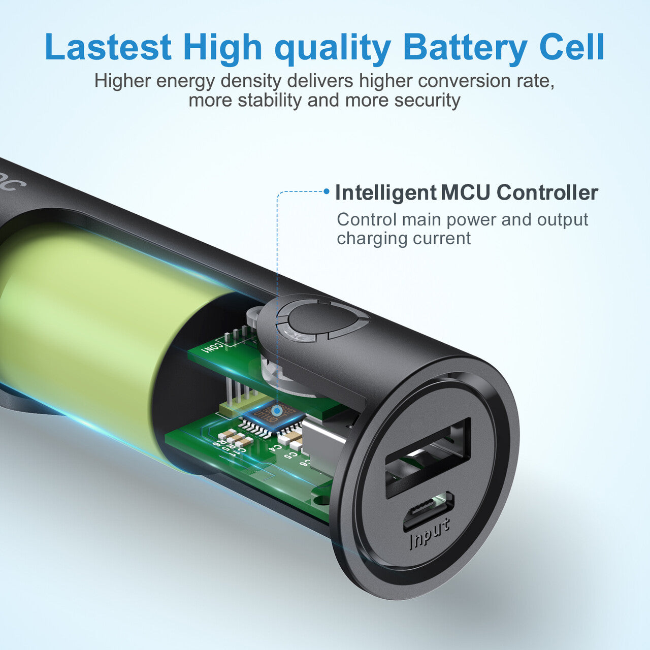 Mini batterie externe POWERADD EnergyCell 5000mAh en format stick