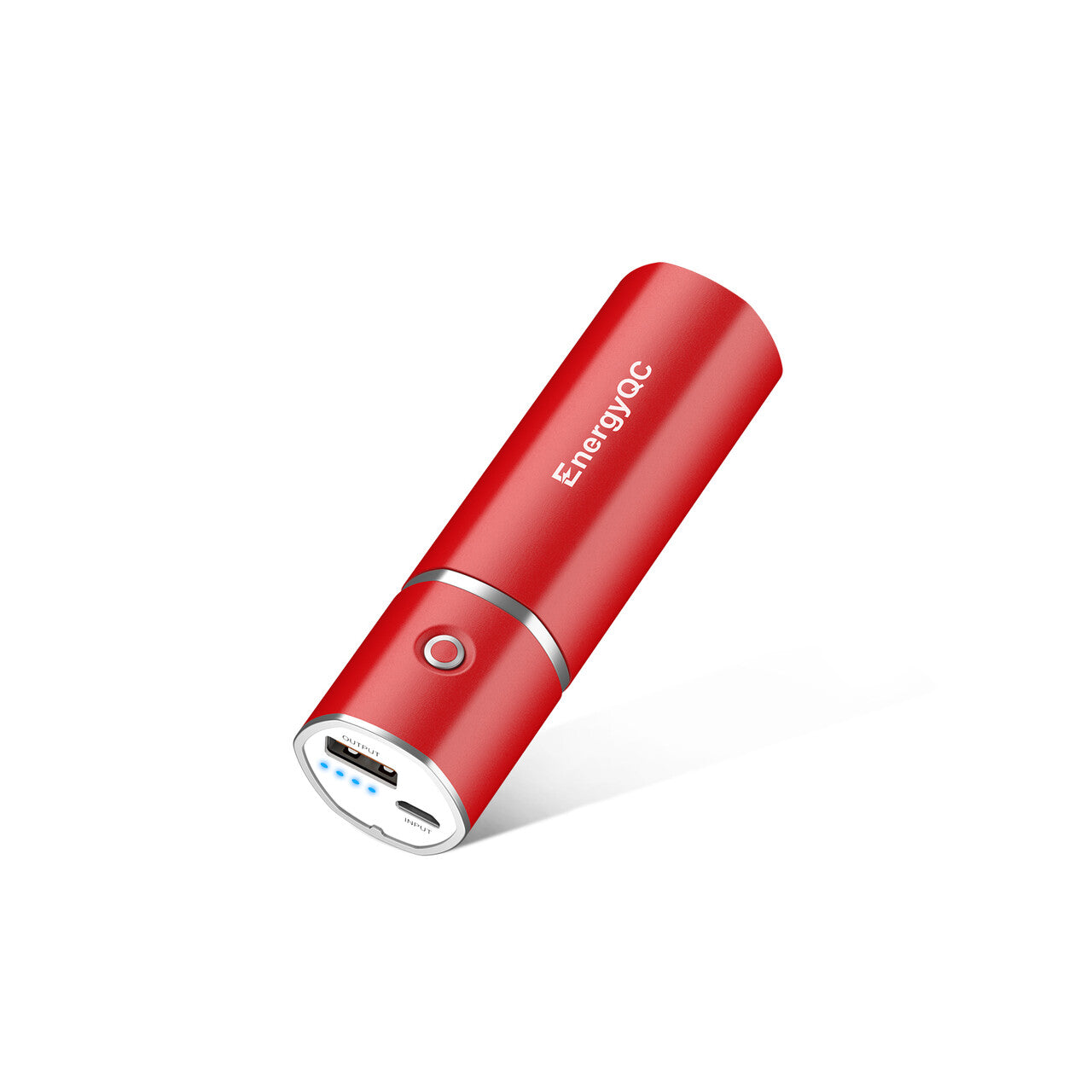 a red Slim 2 Portable Charger