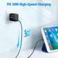 POWERADD 30W 【GaN 】Compact USB-C Wall Charger with Power Delivery, For iPhone 12 / Mini/Pro/Pro Max / 11 / X/XS/XR, iPad Pro, Nintendo Switch ect