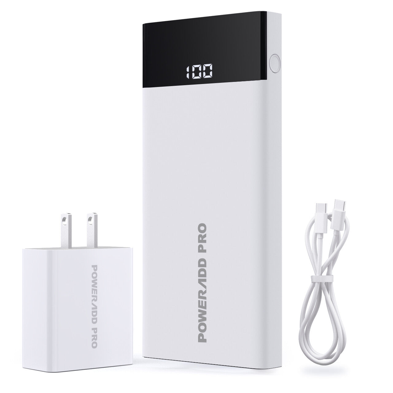 POWERADD PRO Portable Charger 10000mAh PD 20W Fast Charge Power Bank 2 Inputs 3 Outputs External Battery Pack Bundle with 20W USB C Wall Charger Compatible with iPhone 14 13 iPad Samsung Pixel.